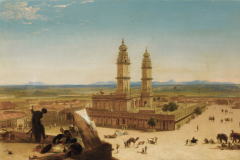 Alberto Pasini - Orient, pokrajina z mošejo